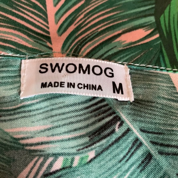 Pink Palm Pajama Set - Picture 2 of 3